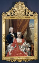 Berend van Iddekinge (1717-1801) with his Wife Johanna Maria Sichterman (1726-1756)..., 1744-1748. Creator: Philip Van Dijk.