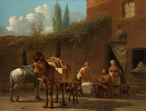 Muleteers at an Inn, c.1658-c.1660. Creator: Karel Du Jardin.