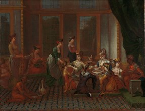 Banquet of Distinguished Turkish Women, c.1720-c.1737. Creator: Jean Baptiste Vanmour.