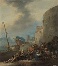 Italian Harbor, 1650-1674. Creator: Johannes Lingelbach.