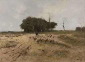 On the Heath near Laren, 1887. Creator: Anton Mauve.