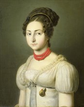 Portrait of Jacoba van Wessem, Wife of Lord Stumphius, Burgomaster of Beverwijk, c.1820-c.1830. Creator: Dirk van Oosterhoudt.