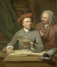 Self Portrait. Standing beside the Artist is his Father and Teacher Jan Maurits Quinkhard..., 1757.  Creator: Julius Quinkhard.