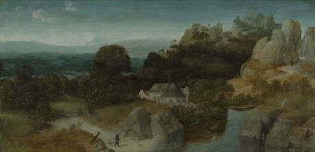 Landscape with the Temptation of Saint Antony Abbot, c.1510-c.1520. Creator: Workshop of Joachim Patinir.