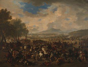 The Battle of Ramillies between the French and the Allied Powers, 23 May 1706, (1706-1710).  Creator: Jan van Huchtenburg.