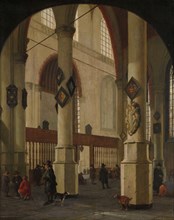 View of the Oude Kerk in Delft, 1654. Creator: Hendrick Cornelisz van Vliet.