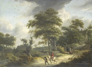 Landscape with Falconer, 1650-1681. Creator: Roelof van Vries.
