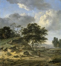 Landscape with two Hunters, 1655-1684. Creator: Jan Wijnants.