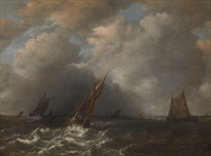 Storm on the Meuse River, 1668. Creator: Hendrik Martensz. Sorgh.