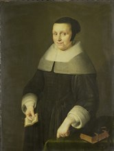 Portrait of a Woman, possibly Elsje van Houweningen, Wife of Willem van Velden, 1656. Creator: Unknown.