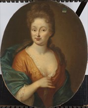 Portrait of a Woman, possibly Elisabeth Hollaer, Wife of Theodorus Rijswijk, c.1700-c.1722. Creator: Pieter van der Werff.