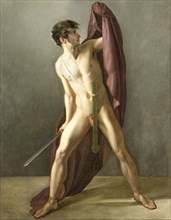 Warrior with Drawn Sword, 1808. Creator: Joannes Echarcus Carolus Alberti.