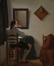 A Writer Trimming his Pen, 1784. Creator: Jan Ekels the Younger.