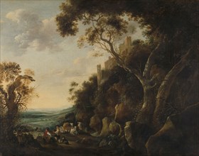 Landscape with Herdsmen, 1652. Creator: Gysbert Gillisz. de Hondecoeter.
