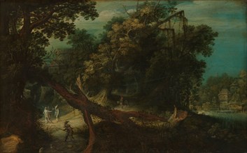 Shooters in a Forest Glade, c.1620-c.1661. Creator: Adriaen van Stalbemt.