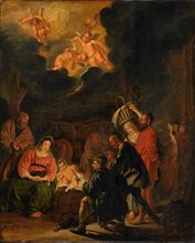 The Adoration of the Shepherds, 1645. Creator: Pieter Codde.