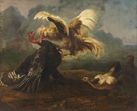 The Flemish Cock and the Turkish Cock, c.1650. Creator: Unknown.