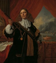Johan de Liefde (ca. 1619-73), Vice-Admiral, 1668. Creator: Bartholomeus van der Helst.