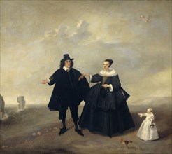 Portrait of a Married Couple with Child, Members of the Beresteyn Family, c.1655. Creator: Unknown.