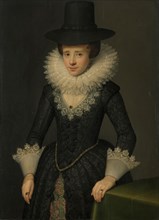 Portrait of Anna Boudaen Courten (1599-1622), 1619. Creator: Salomon Mesdach.