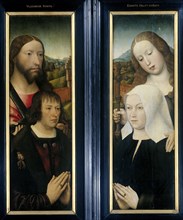Two Wings of a Triptych with the Donor, Thomas Isaacq, accompanied by Saint Thomas..., c.1505-c.1510 Creator: Master of the Legend of the Magdalen.