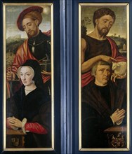 Two Wings of a Triptych with Portraits of Donors with Saints Adrian and John the Baptist, 1530-1550. Creator: Pieter Pourbus.