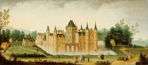 View of the Castle of Egmond aan den Hoef, c.1638. Creator: Claes Jacobsz van der Heck.