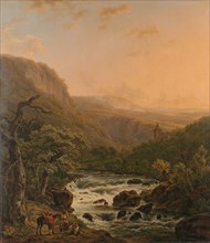 River in the Ardennes at Sunset, 1821. Creator: Henri van Assche.