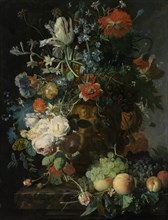 Still Life with Flowers and Fruit, c.1721. Creator: Jan van Huysum.