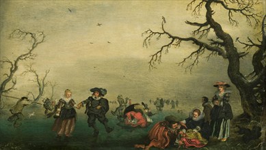 Ice Skaters, 1625. Creator: Adriaen van de Venne.