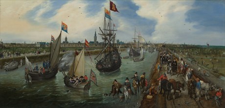 The Departure of a Dignitary from Middelburg, 1615. Creator: Adriaen van de Venne.