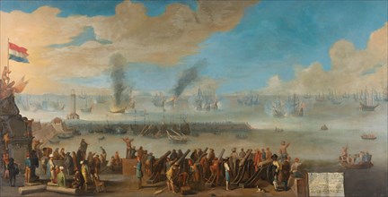The Battle near Livorno (14 March 1653), after 1653-1660. Creator: Anon.