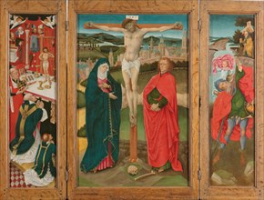 Triptych with the Crucifixion, c.1460. Creator: Anon.