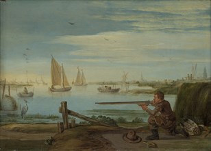 A Bird Hunter on a Riverbank, c.1625-c.1630. Creator: Arent Arentsz.