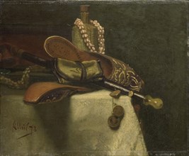 Still Life with Oriental Slippers, 1873. Creator: August Allebe.