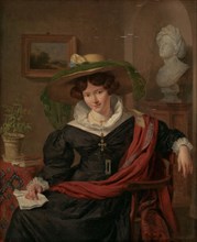Portrait of Carolina Frederica Kerst, Wife of Louis Royer, 1830. Creator: Charles van Beveren.