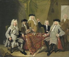 Inspectors of the Collegium Medicum in Amsterdam, 1724, 1724. Creator: Cornelis Troost.