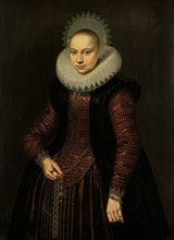 Portrait of Brechtje Overrijn van Schoterbosch (1592-1618), 1614. Creator: Cornelis Pietersz. van der Voort.
