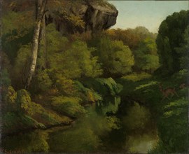 View in the Forest of Fontainebleau, 1855. Creator: Gustave Courbet.