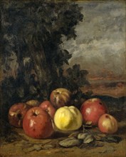 Still Life with Apples, 1871-1872. Creator: Gustave Courbet.