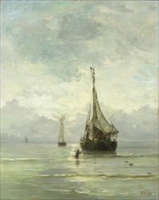 Calm sea, 1860-1900.  Creator: Hendrik Willem Mesdag.