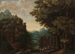 Mountainous Landscape with River Valley and Castles, 1661. Creator: Jan Meerhout.