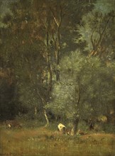 View in the Woods, 1840-1889. Creator: Jules Dupré.