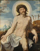 Christ as the Man of Sorrows, c.1545-c.1550. Creator: Workshop of Maarten van Heemskerck.