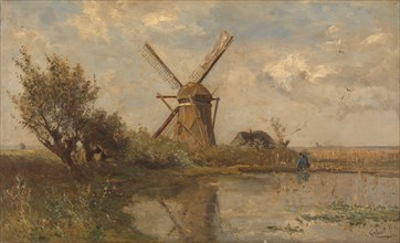 Windmill on a Pond, c.1860-c.1903. Creator: Paul Joseph Constantin Gabriel.