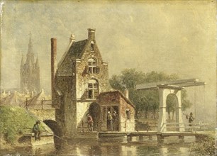 The Koepoort (Cow Gate) in Delft, 1850-1892. Creator: Pieter Gerard Vertin.