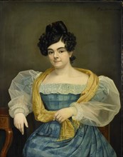 Portrait of Adriana Johanna van Wijck, Wife of Johannes Ploos van Amstel, 1829. Creator: Petrus van Schendel.