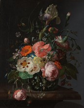Still Life with Flowers on a Marble Tabletop, 1716. Creator: Rachel Ruysch.