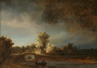Landscape with a Stone Bridge, c.1638. Creator: Rembrandt Harmensz van Rijn.