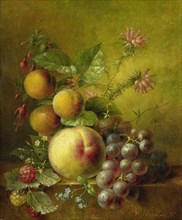 Still Life with Fruit, 1830-1862. Creator: Willem Hekking.